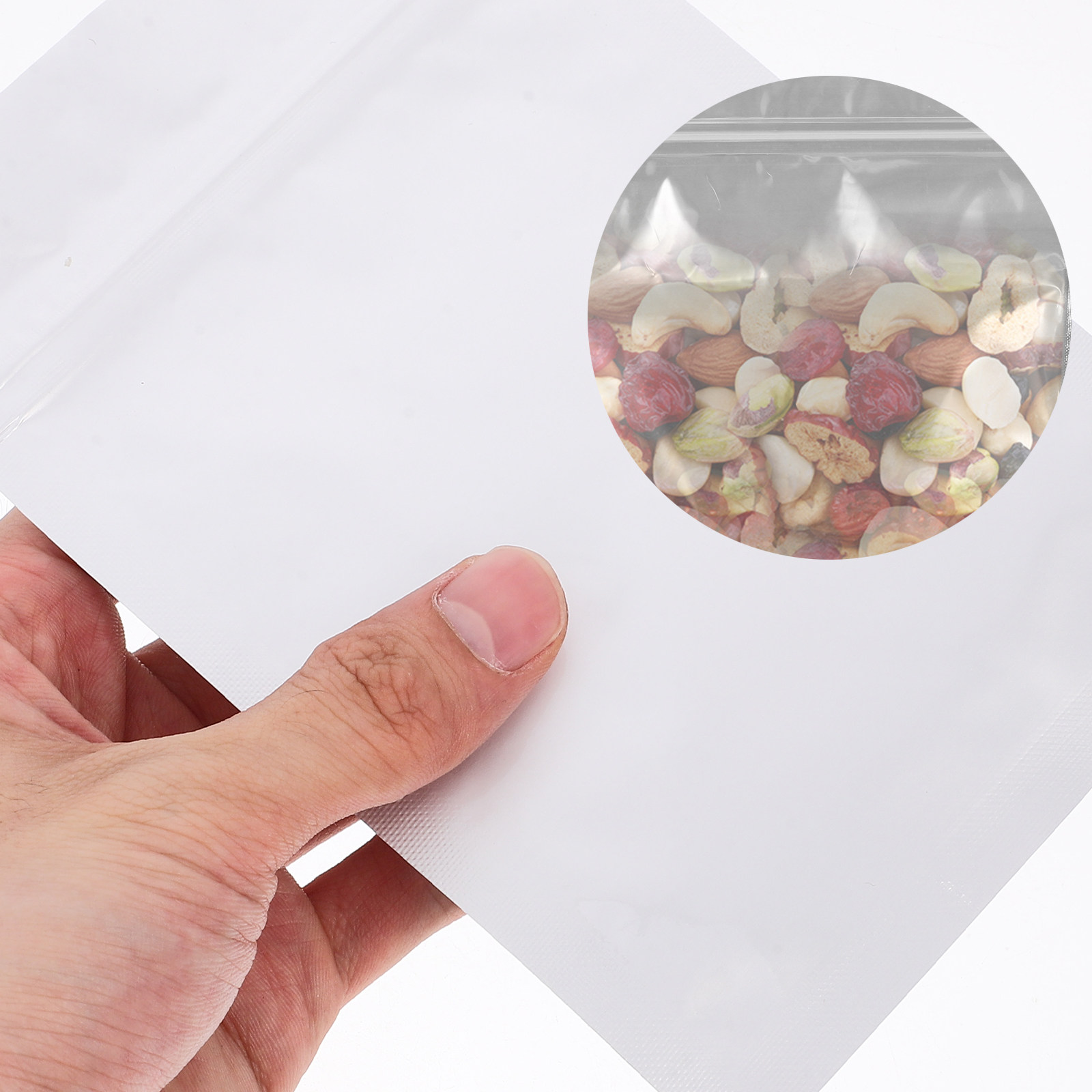 Food Storage Small - ถุงเก็บอาหารแบบปิดผนึกได้ 50 ชิ้น สำหรับบรรจุขนม เครื่องประดับ และของชิ้นเล็ก