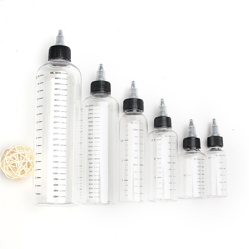 Storage Tips For Food - 30/60/100/120/250ML หม้อน้ำมันด้วยน้ำมัน Liquid Pigment จุกปิดสัตว์เลี้ยงพลาสติกใสคอนเทนเนอร์ที่ว่างเปล่า Sub-Bottling
