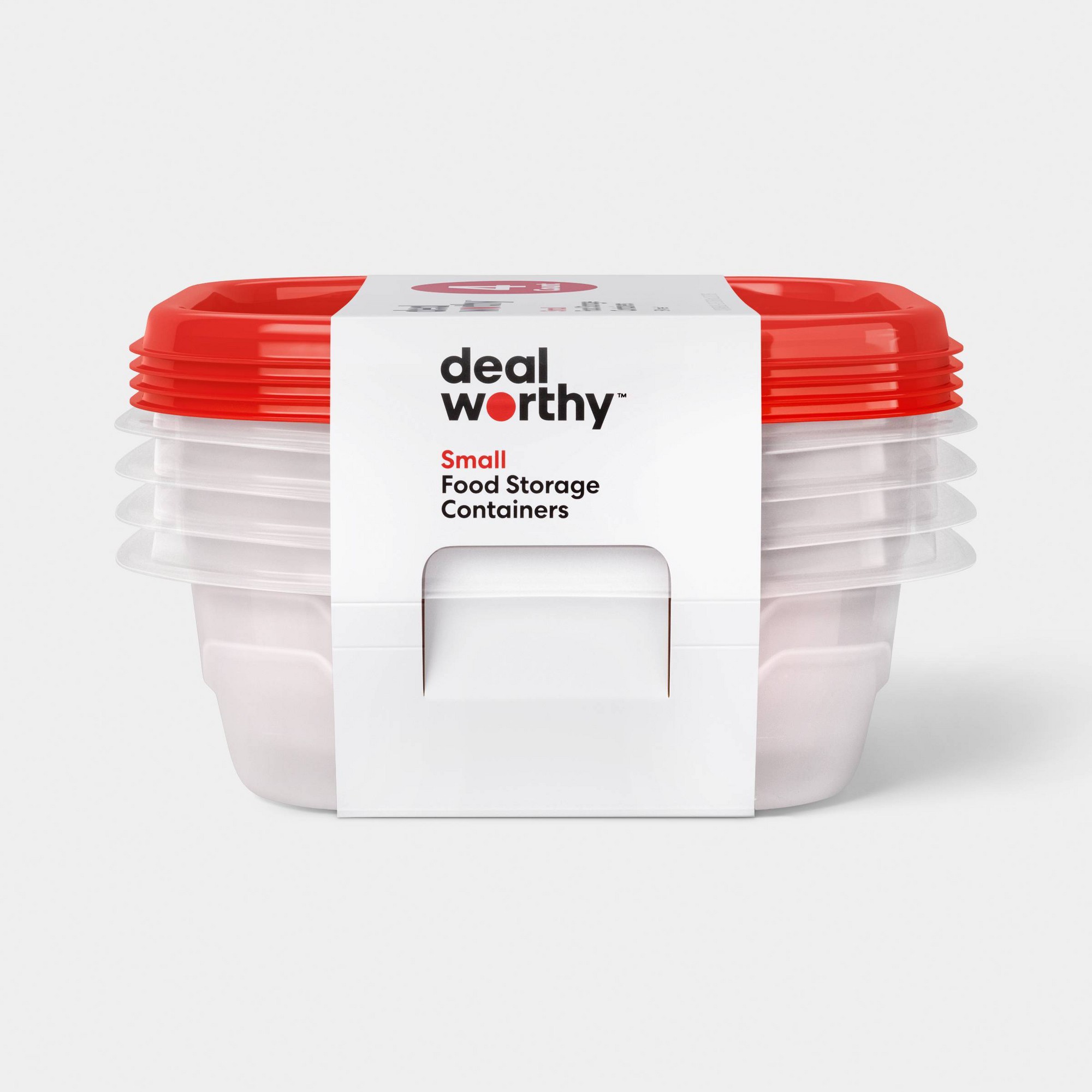 Food Storage Small - กล่องเก็บอาหารทรงสี่เหลี่ยมขนาดเล็ก 4 ออนซ์ พร้อมฝาปิดแบบล็อค, กล่องเตรียมอาหารขนาด 23