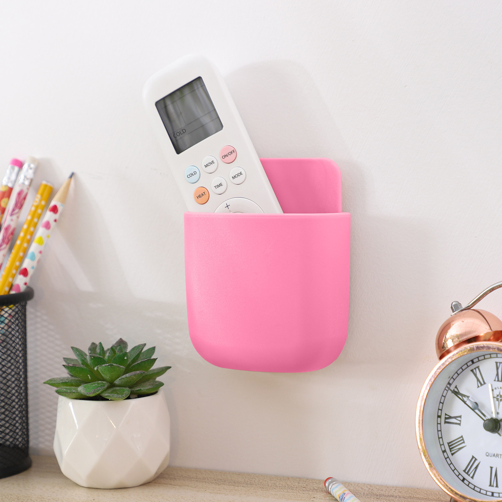 Food Storage Small - กล่องเก็บของติดผนังแบบใส 3 ชิ้น สำหรับรีโมทคอนโทรล โทรศัพท์ และของชิ้นเล็กๆ