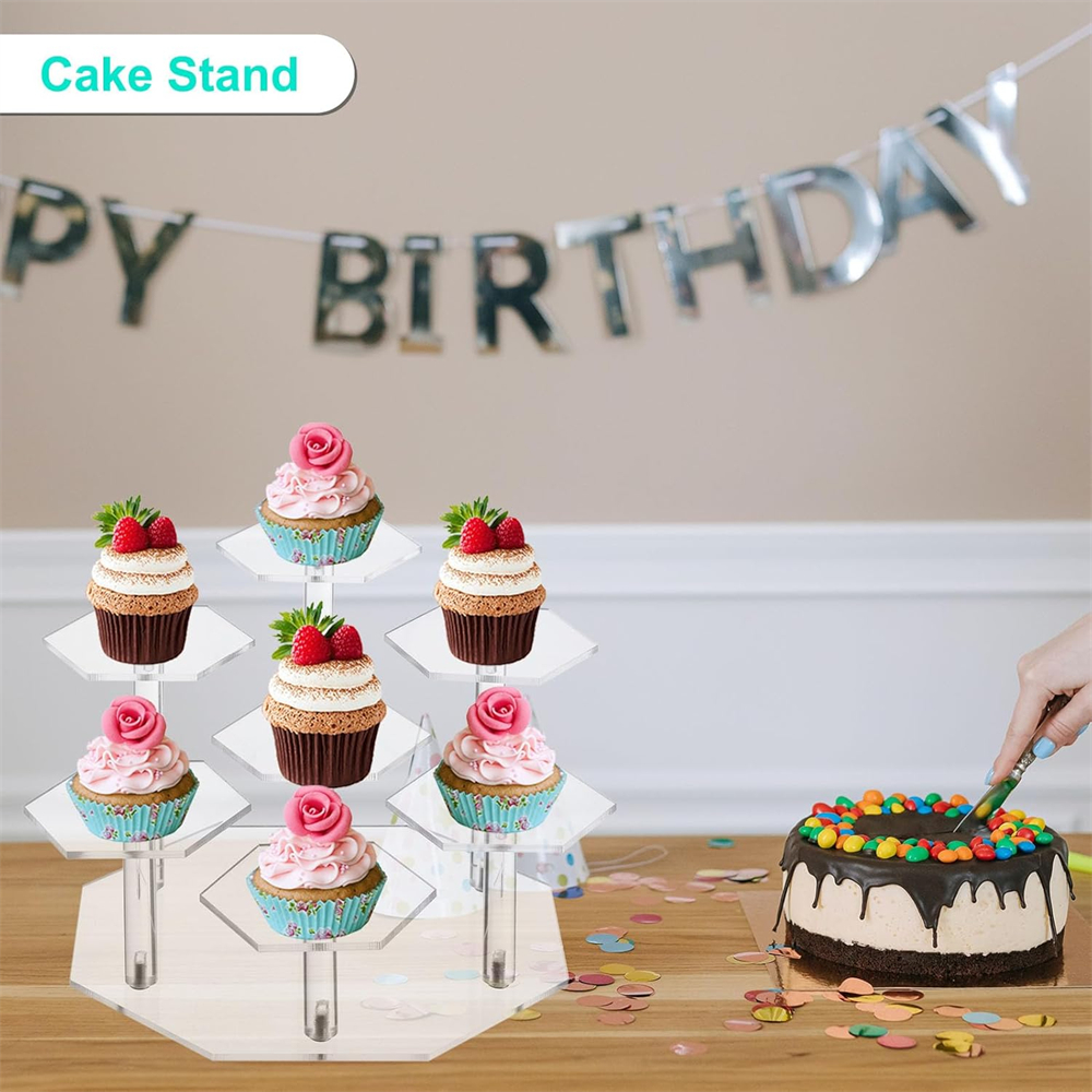 Food Storage Small - 7 ชั้นอะคริลิคขาตั้งจอแสดงผลงานแต่งงานอาหารขนมหวานขนาดเล็กRackอะนิเมะตุ๊กตาลิปสติกเครื่องสําอางขาตั้งจอแสดงผล