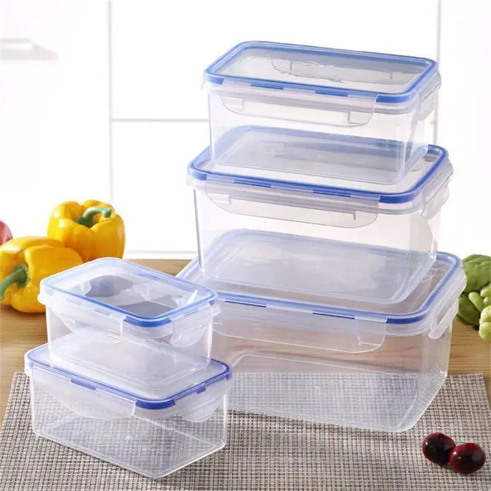Food Storage Drawer Organizer - กล่องเก็บอาหารใส 1/4 แพ็ค กล่องจัดระเบียบครัวพร้อมฝาปิด กล่องเก็บของในตู้เย็นแบบซ้อนได้ สำหรับเก็บธัญพืช