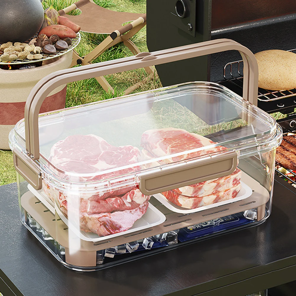 Food Storage Time - ภาชนะเก็บอาหารแบบพกพาขนาดใหญ่ความจุ Airtight Freshness กล่องท่อระบายน้ําสําหรับ Outdoor Picnic