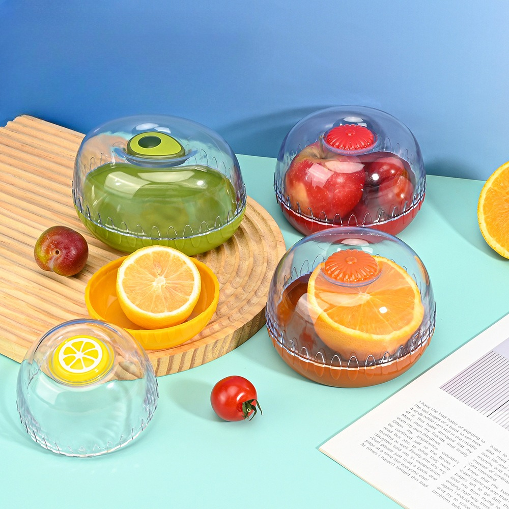Food Storage Time - กล่องเก็บผักผลไม้แบบสุญญากาศสำหรับตู้เย็น กล่องเก็บอาหารแบบพกพา สำหรับมะเขือเทศ อะโวคาโด มะนาวสด กล่องเก็บผลไม้เกรดอาหาร