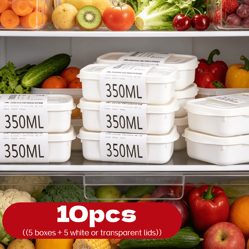 Food Storage Small - ชุดกล่องเก็บอาหารแบบซ้อนได้ 10 ชิ้น 5 กล่อง +