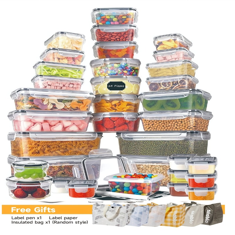 Food Storage Containers Set - ชุดเก็บอาหารปลอดสาร BPA 48 ชิ้น – ภาชนะสุญญากาศ