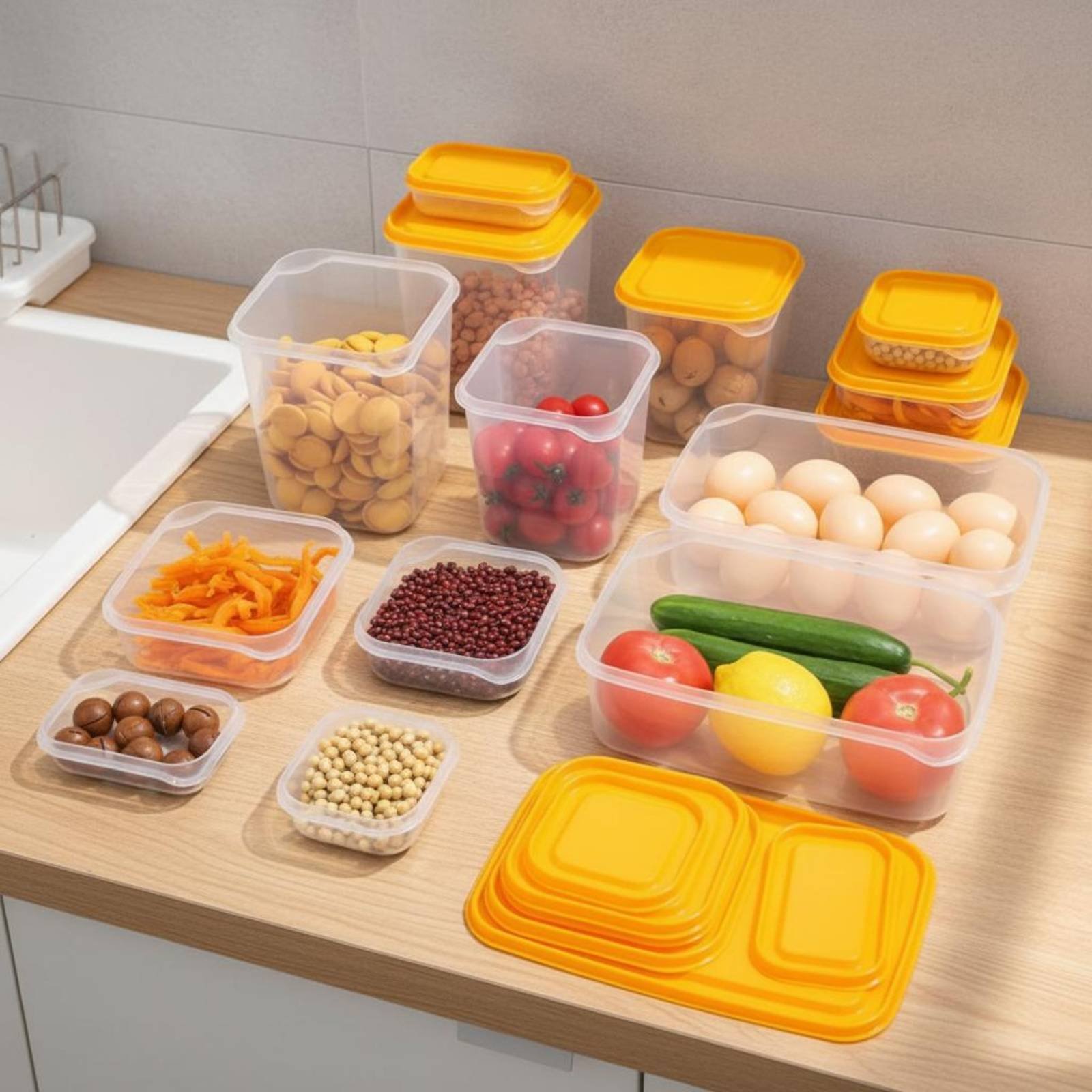 ชุดกล่องเก็บอาหารในตู้เย็น 17  - Food Storage Containers Set บทวิจารณ์และราคา