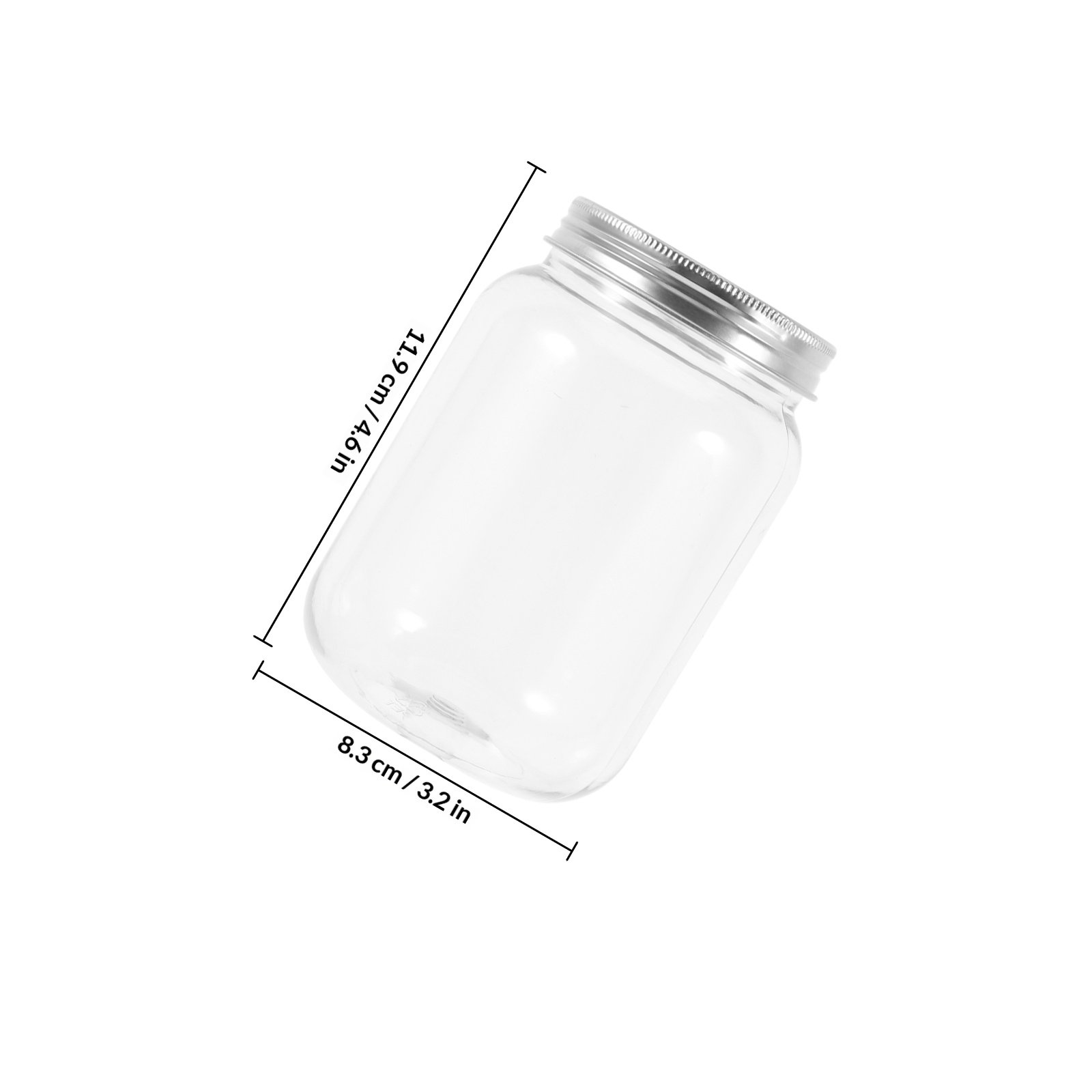 ขวดพลาสติกใส 4 ชิ้น พร้อมฝาปิด - Food Storage Jars With Lids บทวิจารณ์และราคา