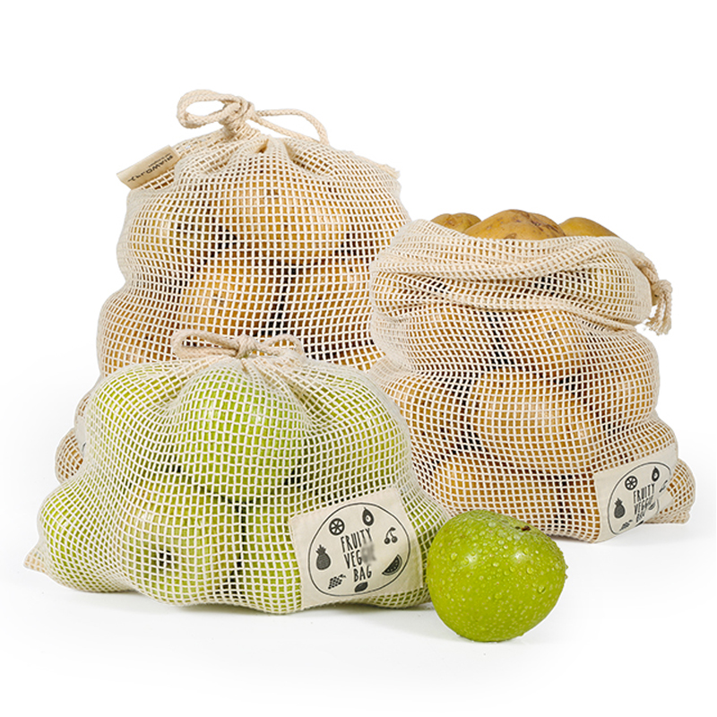6/10 แพ็คผ้าฝ้ายอินทรีย์นํากลั - Produce Bag Reusable Mesh บทวิจารณ์และราคา
