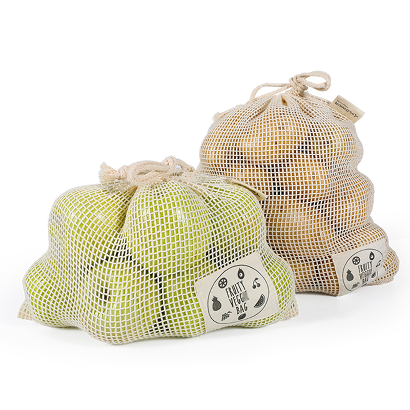 6/10 แพ็คผ้าฝ้ายอินทรีย์นํากลั - Produce Bag Reusable Mesh บทวิจารณ์และราคา