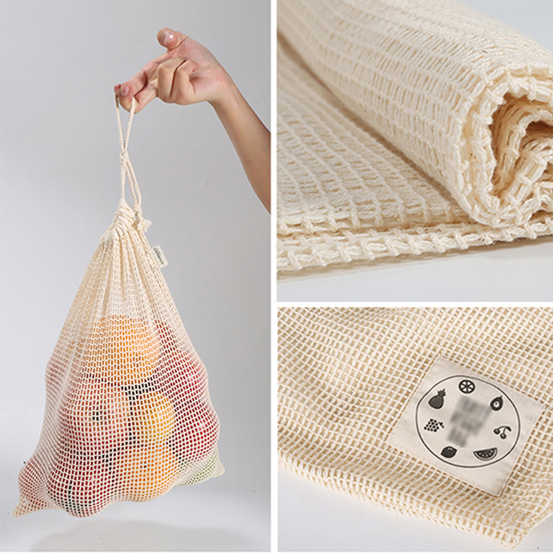 6/10 แพ็คผ้าฝ้ายอินทรีย์นํากลั - Produce Bag Reusable Mesh บทวิจารณ์และราคา