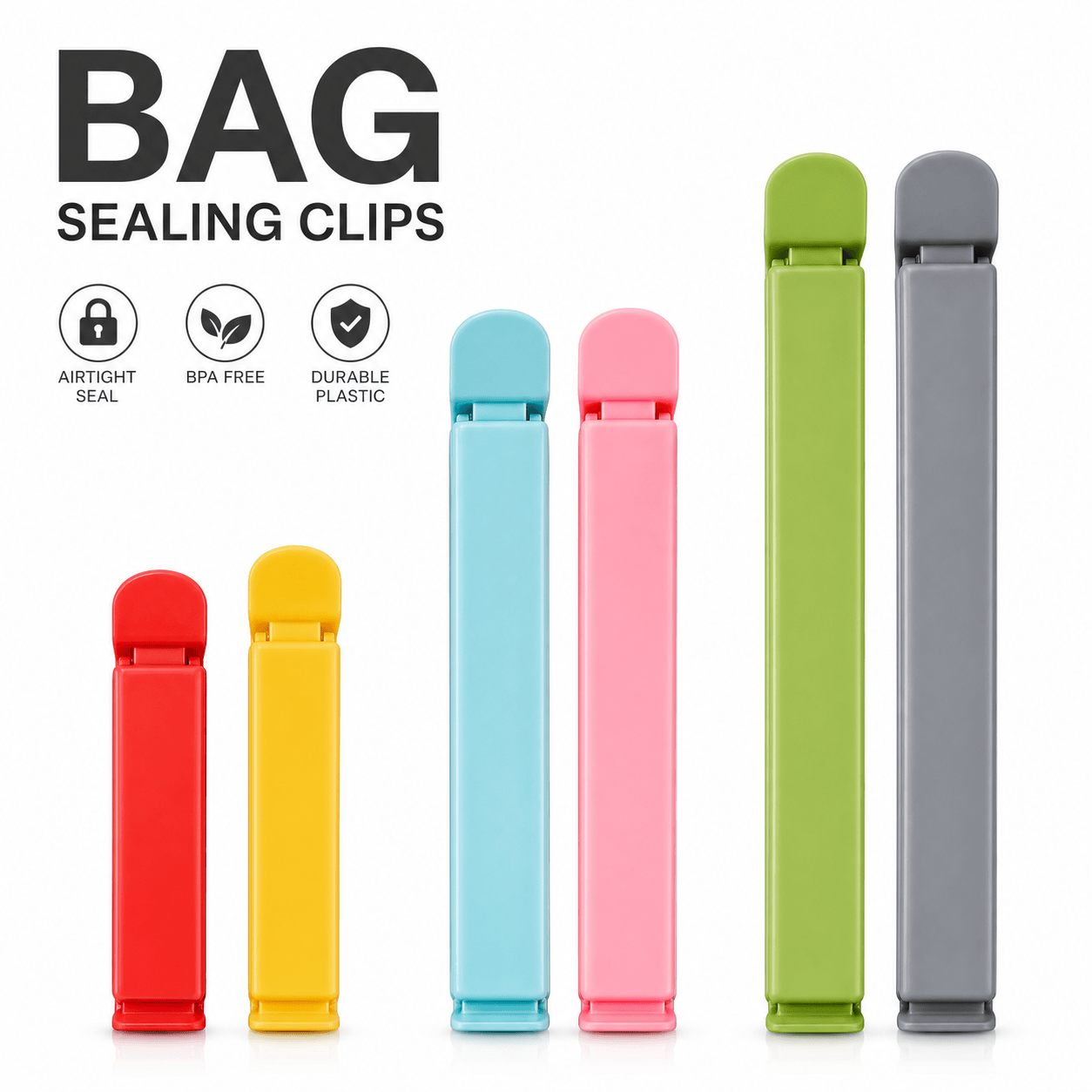 คลิปหนีบถุงพลาสติก 5 ชิ้น, แท่ - Food Storage Plastic Bag บทวิจารณ์และราคา