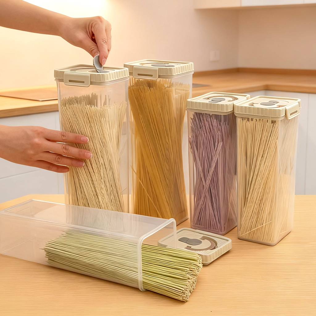 กล่องเก็บเส้นก๋วยเตี๋ยวแบบมีหู - Food Storage Drawer Organizer บทวิจารณ์และราคา