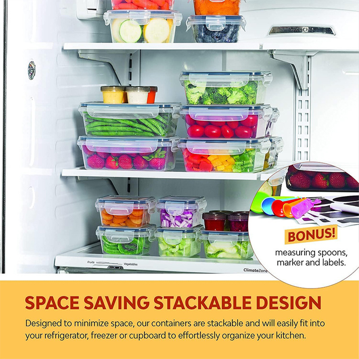 ชุดกล่องเก็บอาหาร 24 ชิ้น/ชุด  - Food Storage Containers Set บทวิจารณ์และราคา