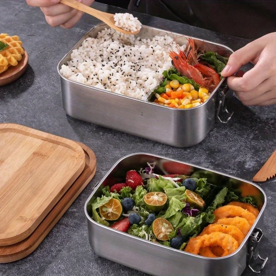 กล่องข้าวกลางวันฝาปิดทำจากไม้ไ - Food Storage Time บทวิจารณ์และราคา
