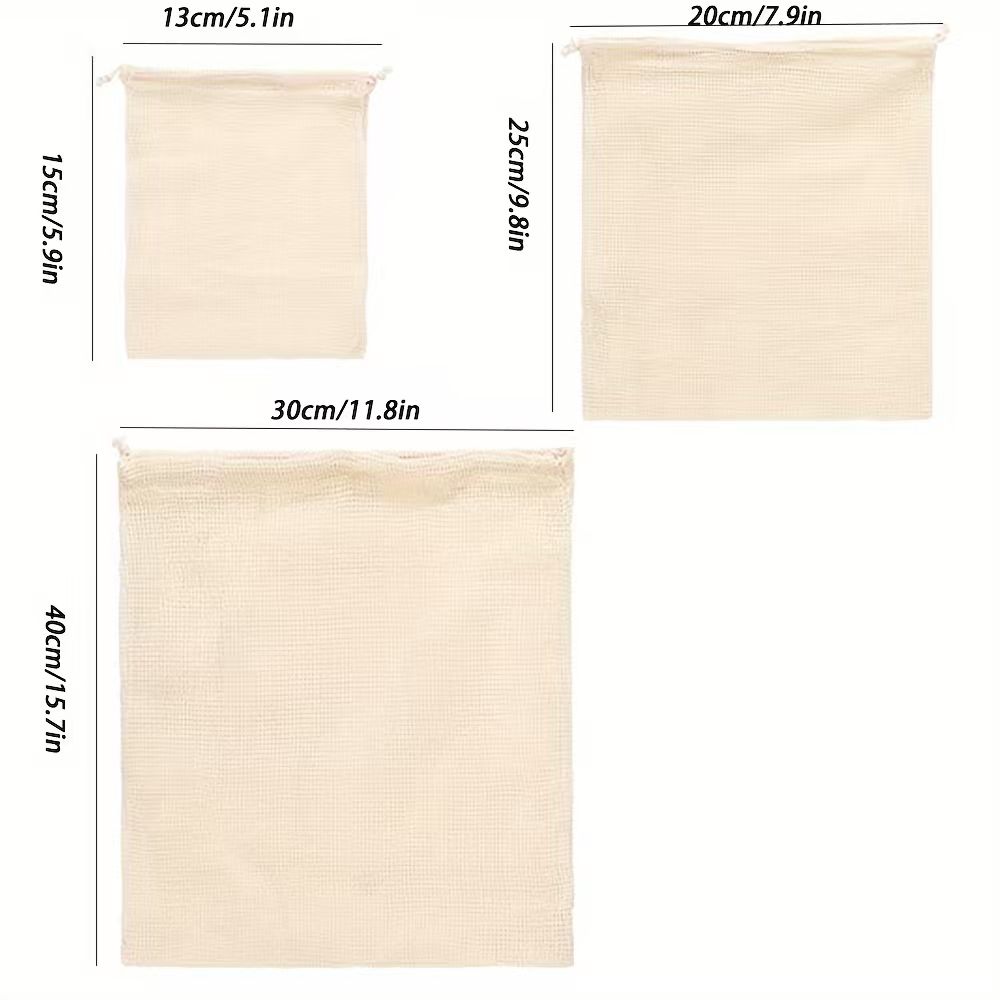 ถุงตาข่ายผ้าฝ้ายแบบใช้ซ้ำได้ 1 - Produce Bag Reusable Mesh บทวิจารณ์และราคา