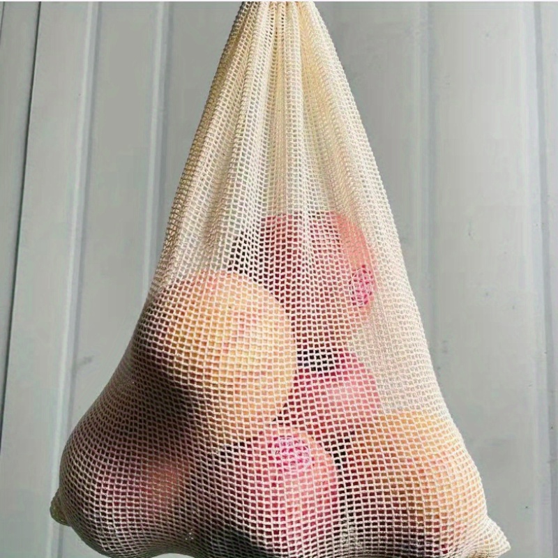 ถุงตาข่ายผ้าฝ้ายแบบใช้ซ้ำได้ 1 - Produce Bag Reusable Mesh บทวิจารณ์และราคา