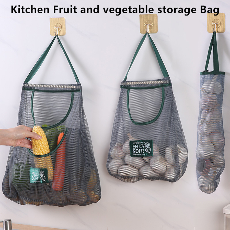ถุงตาข่ายแขวนเก็บผลผลิต 5 แบบ  - Produce Bag Reusable Mesh บทวิจารณ์และราคา