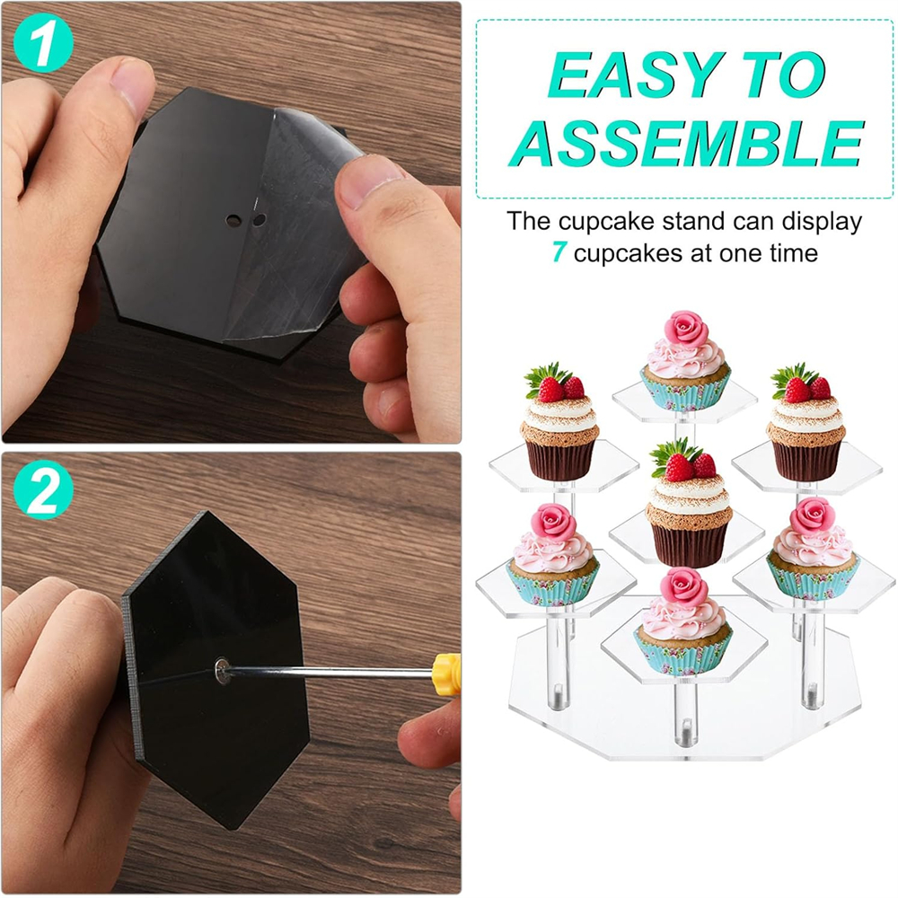 7 ชั้นอะคริลิคขาตั้งจอแสดงผลงา - Food Storage Small บทวิจารณ์และราคา
