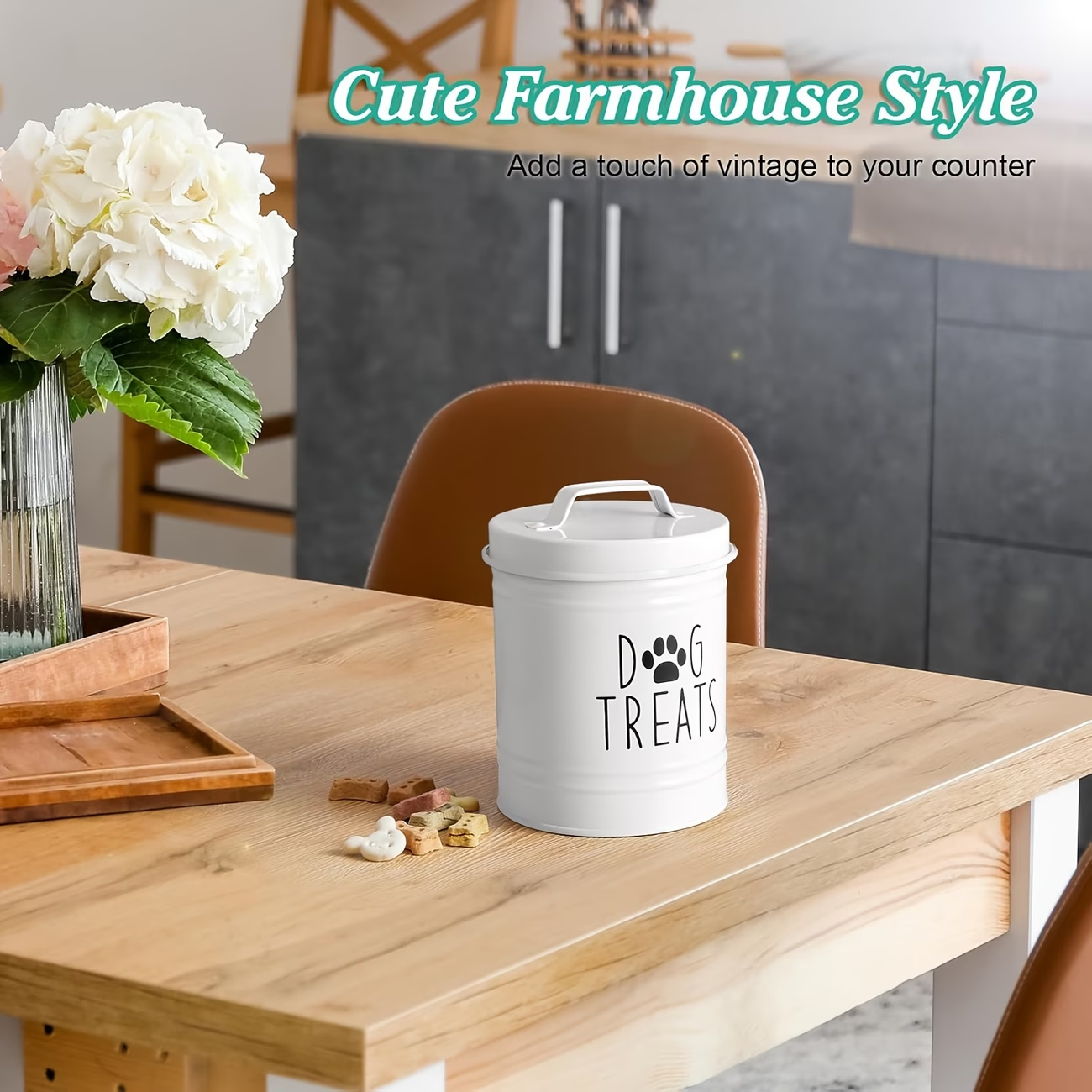 โถใส่ขนมสุนัขสไตล์บ้านไร่ กระป - Food Storage Jars With Lids บทวิจารณ์และราคา