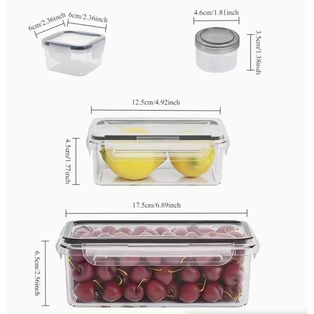 กล่องเก็บอาหารใส 4 ชิ้น พร้อมฝ - Food Storage Containers Set บทวิจารณ์และราคา