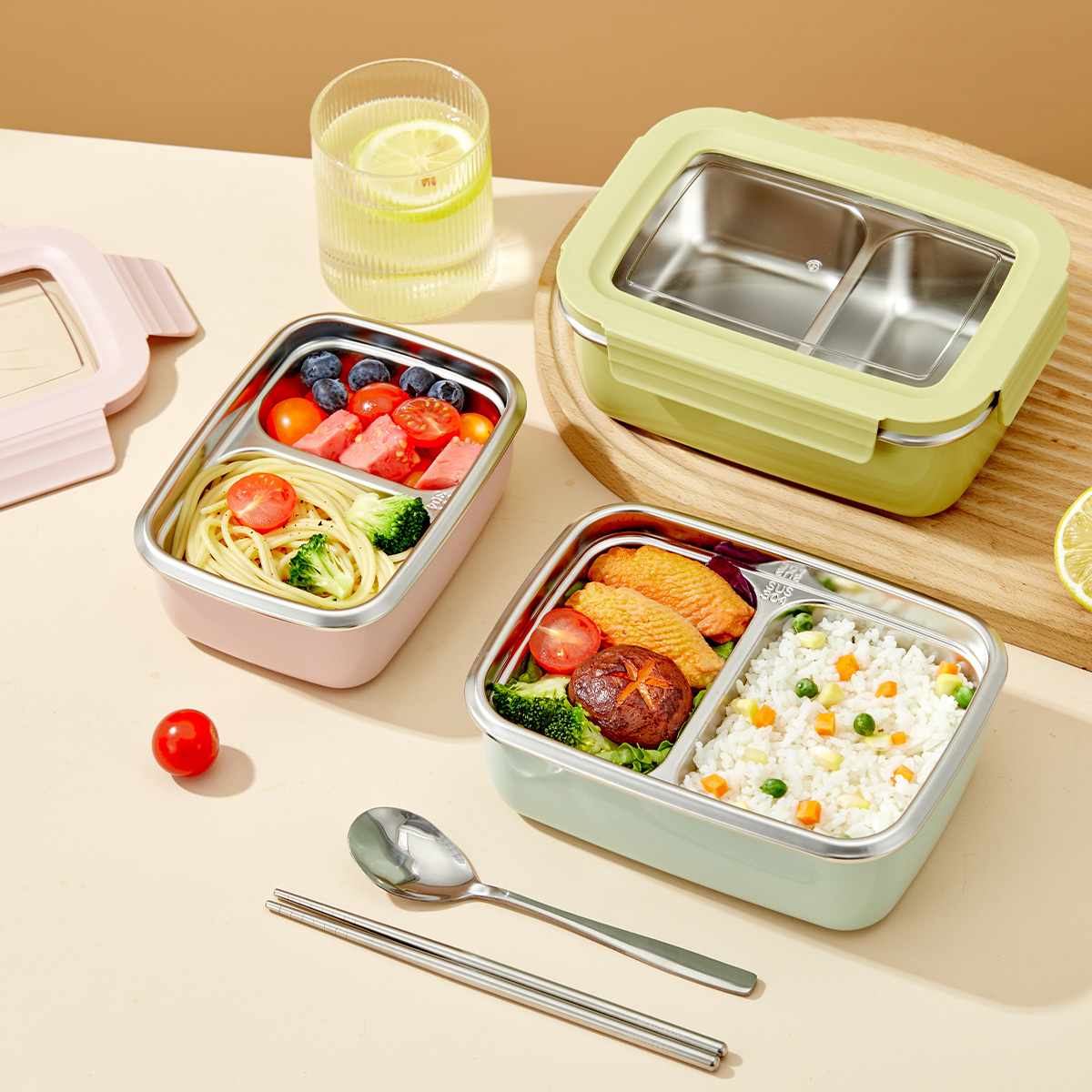 กล่องข้าวสแตนเลส 304 สำหรับไมโ - Food Storage Drawer Organizer บทวิจารณ์และราคา