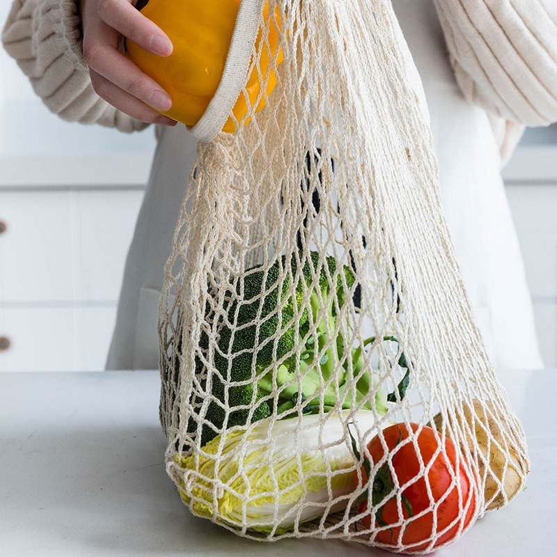 ถุงช้อปปิ้งผ้าฝ้ายแบบพับได้ ถุ - Produce Bag Reusable Mesh บทวิจารณ์และราคา