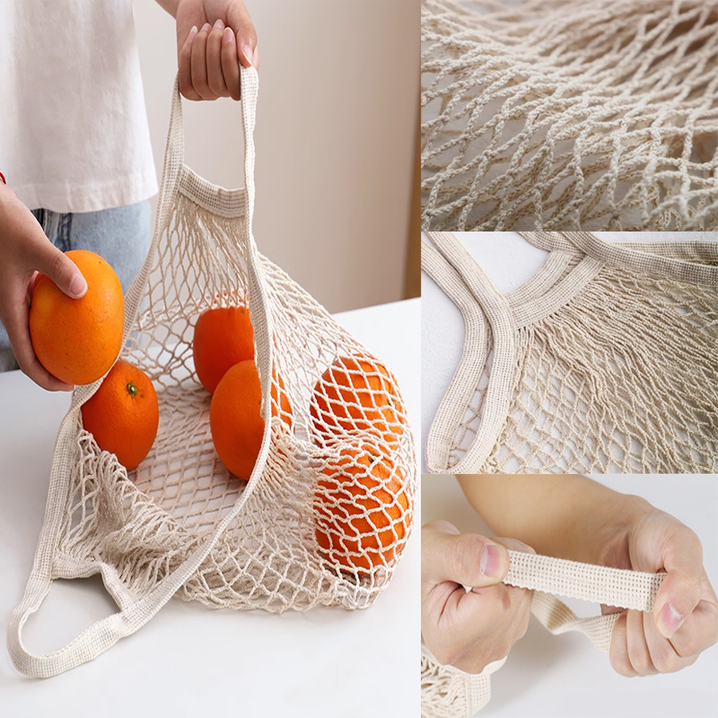 ถุงช้อปปิ้งผ้าฝ้ายแบบพับได้ ถุ - Produce Bag Reusable Mesh บทวิจารณ์และราคา