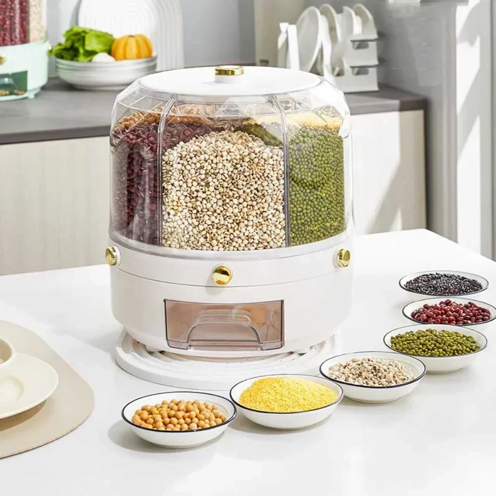 ตู้จ่ายธัญพืชแบบหมุนได้ เกรดอา - Food Storage Drawer Organizer บทวิจารณ์และราคา