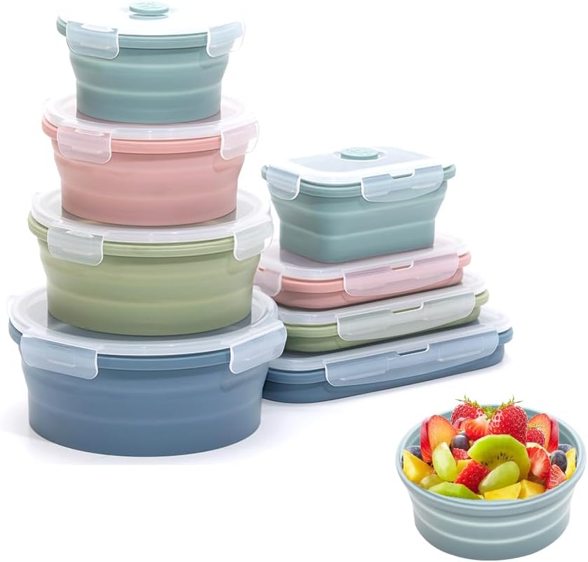 ชุดภาชนะเก็บอาหารซิลิโคนพับได้ - Food Storage Jar Set บทวิจารณ์และราคา