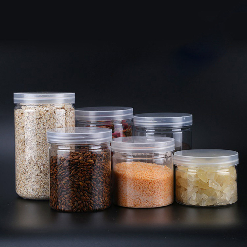 10 ชิ้น ขวดโหลพลาสติกใสคุณภาพส - Food Storage Jars With Lids บทวิจารณ์และราคา