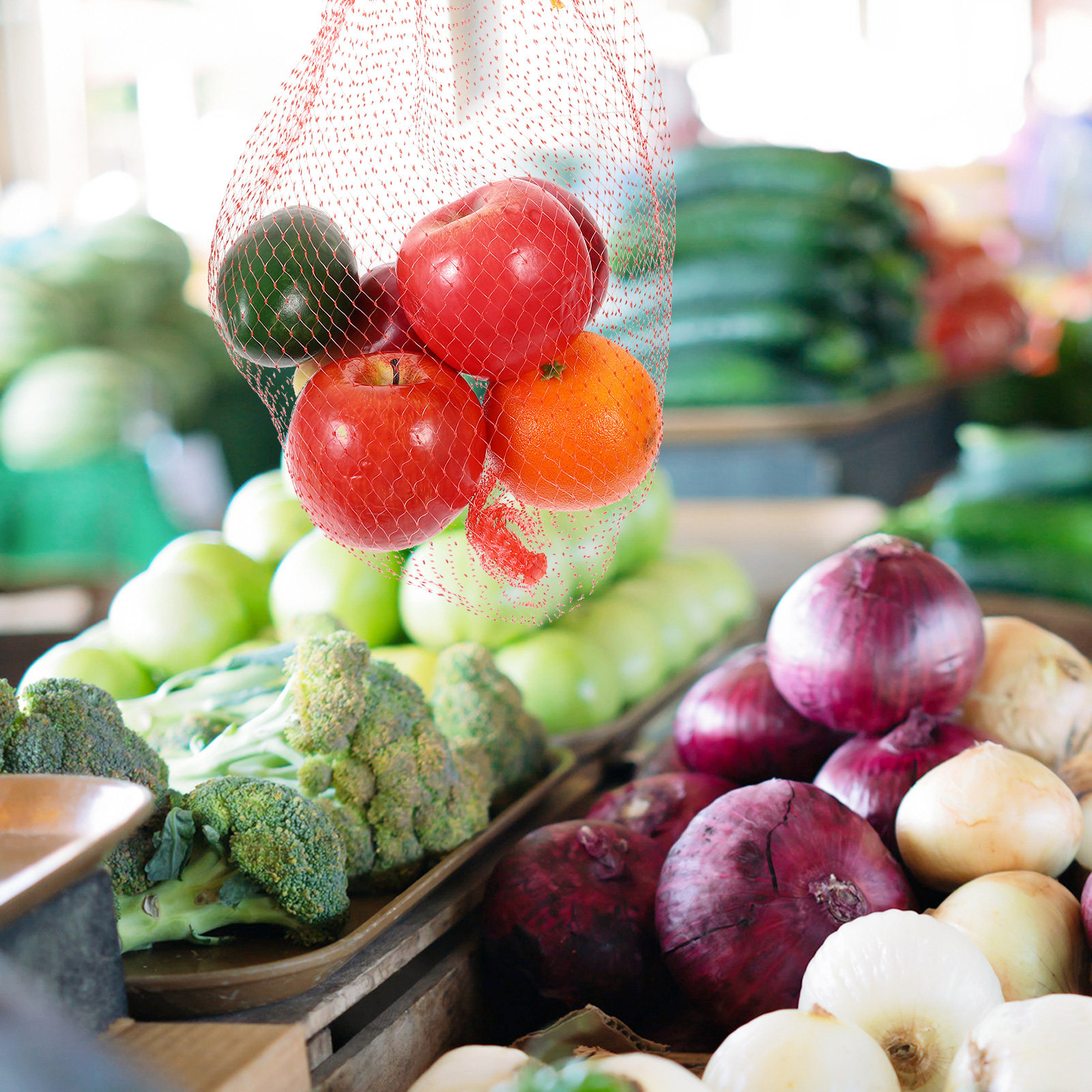 ถุงตาข่ายแตงโมแบบมีเชือกผูก 10 - Produce Bag Reusable Mesh บทวิจารณ์และราคา