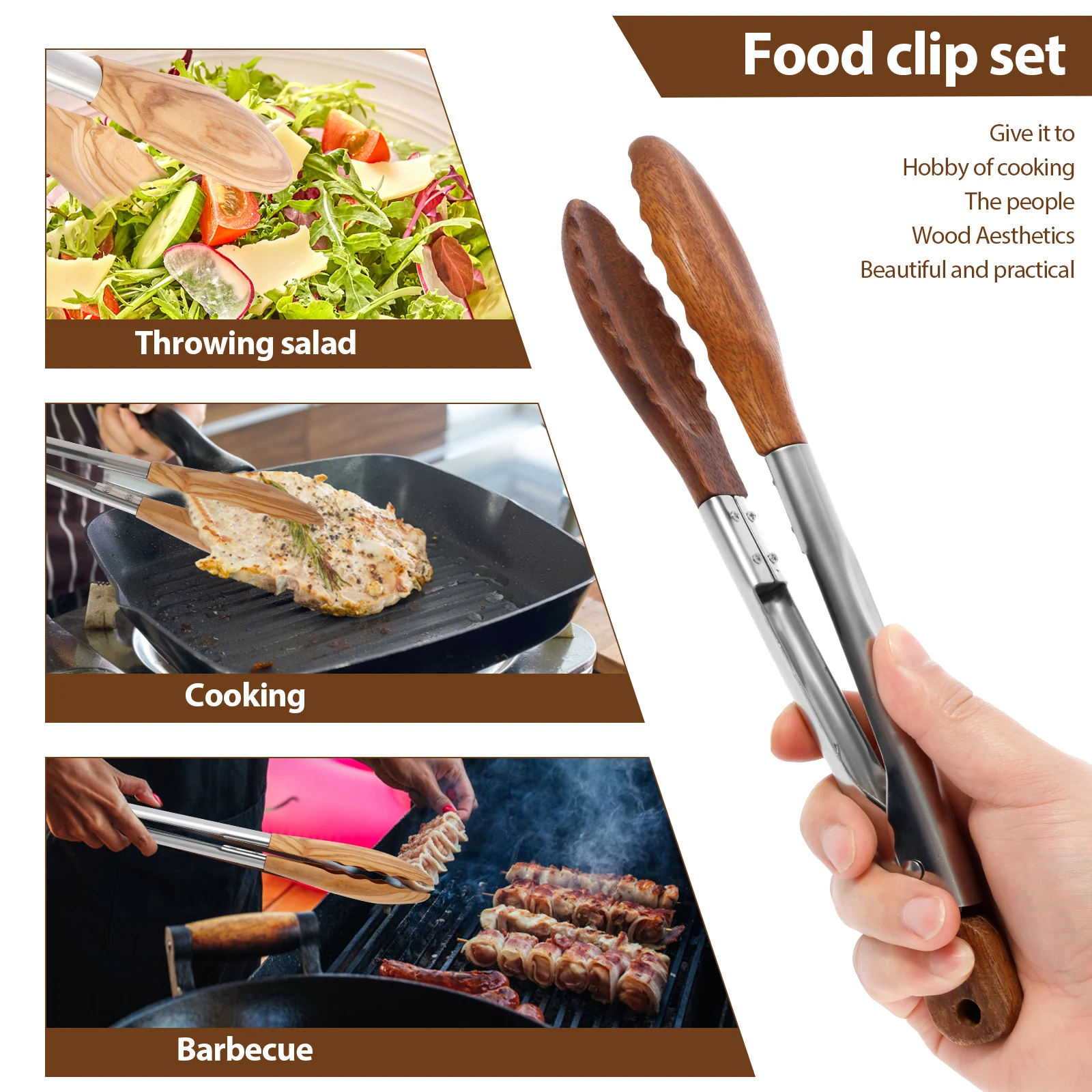 ที่คีบอาหารไม้ 2 ชิ้น ที่คีบสล - Storage Tips For Food บทวิจารณ์และราคา