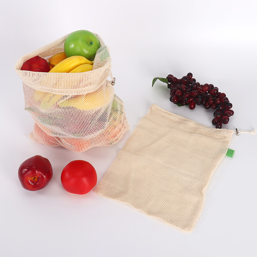 ถุงตาข่ายผ้าฝ้ายแบบใช้ซ้ำได้ 3 - Produce Bag Reusable Mesh บทวิจารณ์และราคา