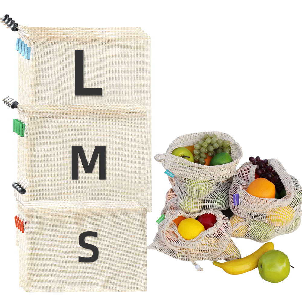 ถุงตาข่ายผ้าฝ้ายแบบใช้ซ้ำได้ 3 - Produce Bag Reusable Mesh บทวิจารณ์และราคา