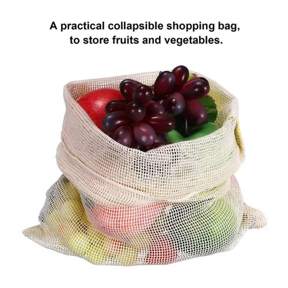 9 ชิ้นชุดนํามาใช้ใหม่ตาข่ายผลิ - Produce Bag Reusable Mesh บทวิจารณ์และราคา