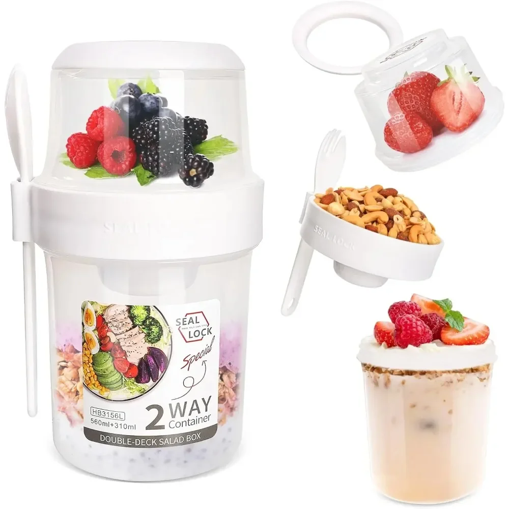 ถ้วยสลัดถ้วยอาหารเช้าแบบพกพาเก - Food Storage Jar Set บทวิจารณ์และราคา