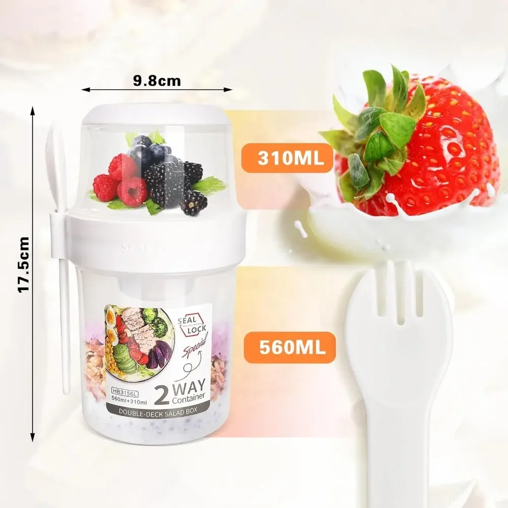 ถ้วยสลัดถ้วยอาหารเช้าแบบพกพาเก - Food Storage Jar Set บทวิจารณ์และราคา
