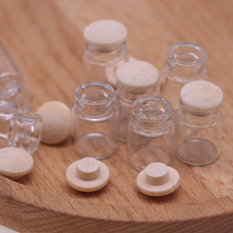ขวดแก้วจิ๋วสำหรับบ้านตุ๊กตา 4  - Food Storage Jars With Lids บทวิจารณ์และราคา