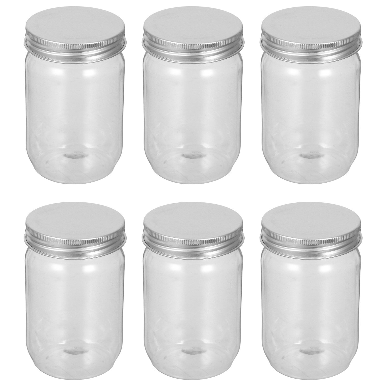 ขวดโหลพลาสติกใส 6 ชิ้น พร้อมฝา - Food Storage Jars With Lids บทวิจารณ์และราคา