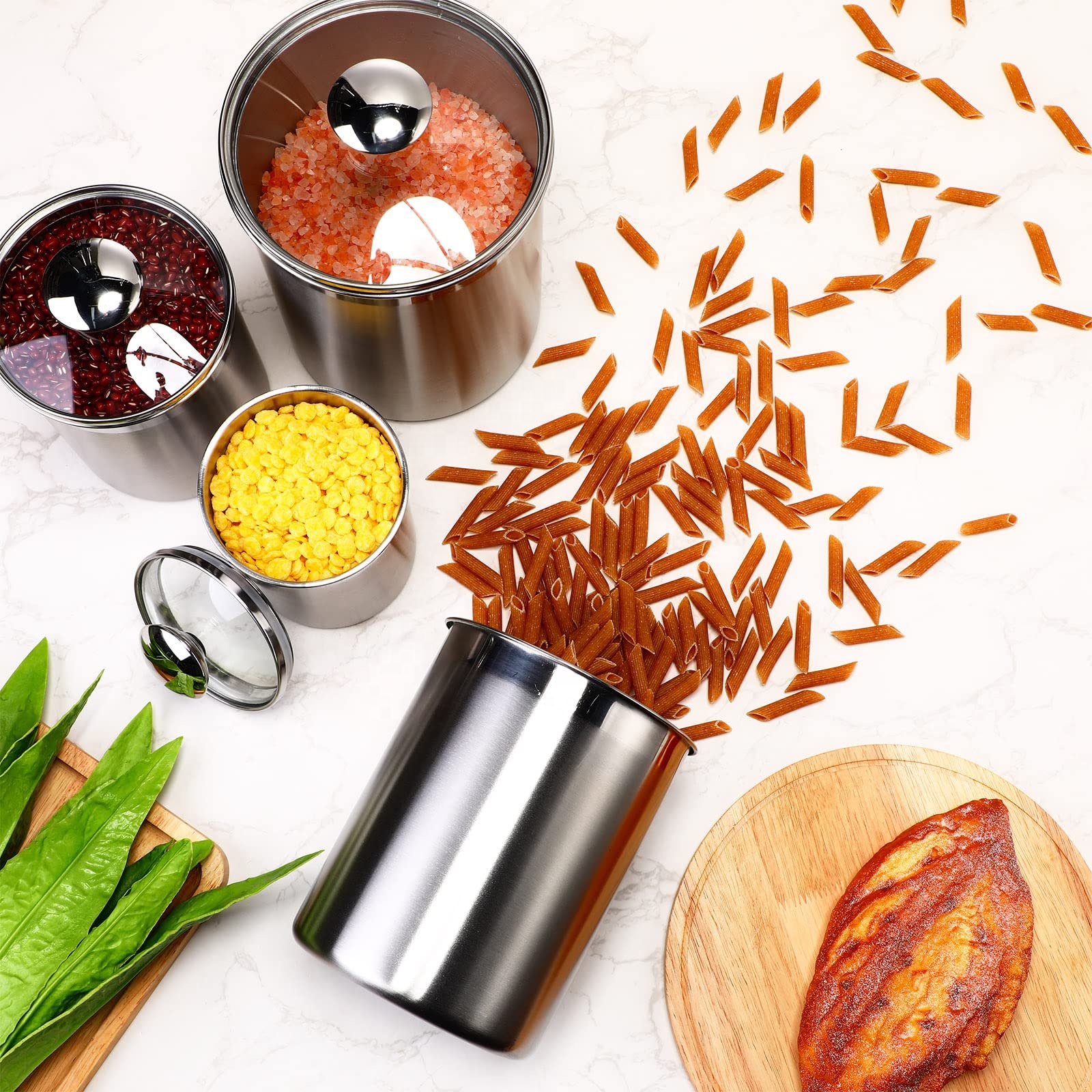 ชุดกระป๋องเก็บอาหารสแตนเลสสำหร - Food Storage Containers Set บทวิจารณ์และราคา