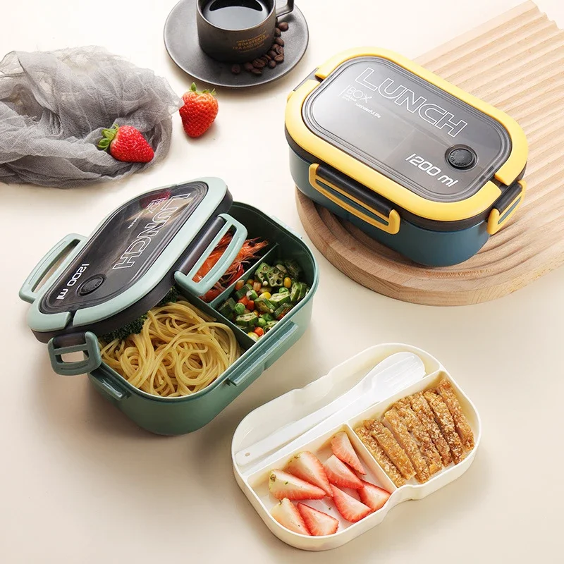 กล่องข้าวสองชั้นแบบร้อน พร้อมช - Food Storage Drawer Organizer บทวิจารณ์และราคา
