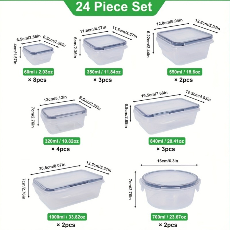ชุดเก็บอาหารปลอดสาร BPA 48 ชิ้ - Food Storage Containers Set บทวิจารณ์และราคา