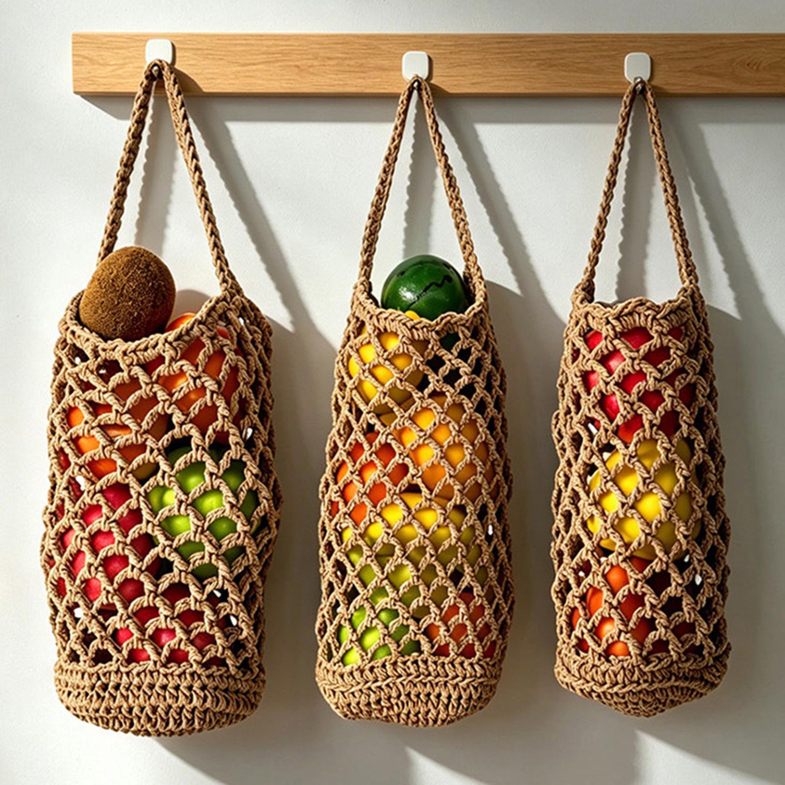 ถุงเก็บผักแบบโบโฮ ทอมือจากผ้าฝ - Produce Bag Reusable Mesh บทวิจารณ์และราคา