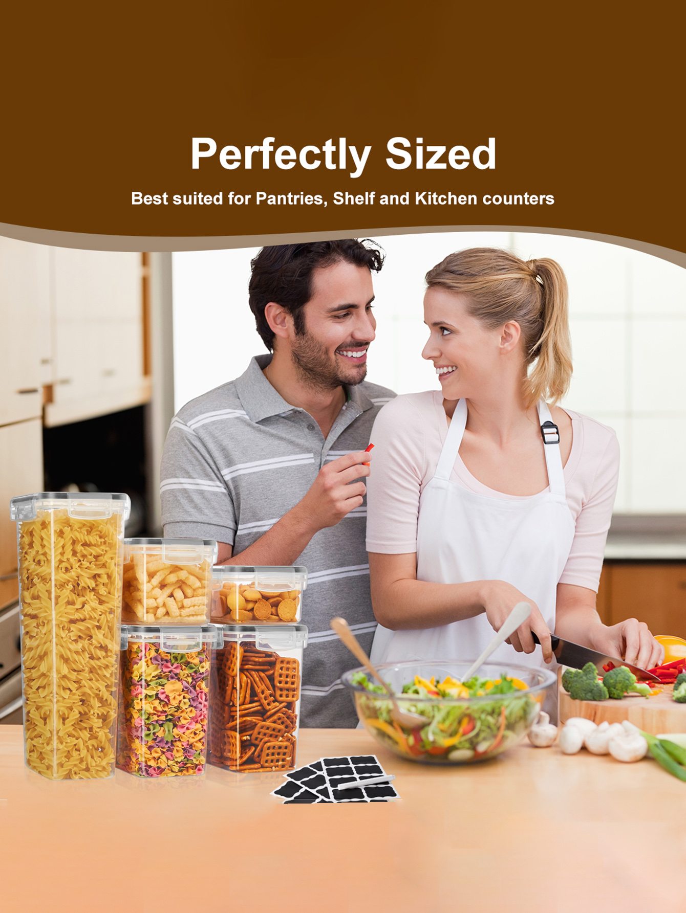 48 ชิ้น, ภาชนะเก็บอาหารแบบมีฝา - Food Storage Containers Set บทวิจารณ์และราคา
