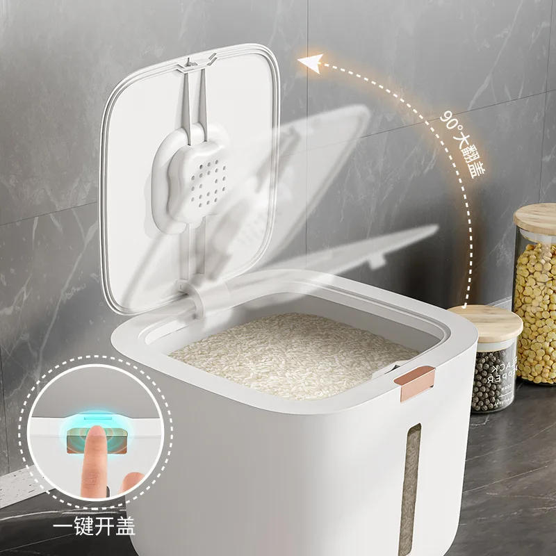 1PCS หนาความชื้นถังข้าวพร้อมฝา - Food Storage Jar Set บทวิจารณ์และราคา